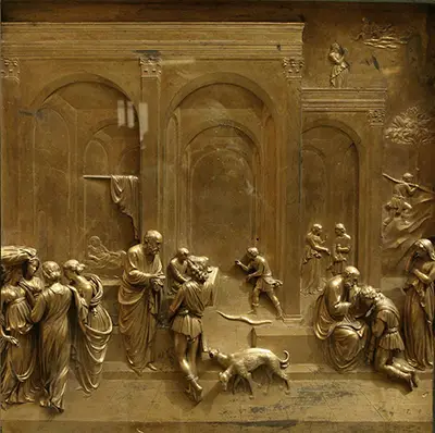 Isaac with Esau and Jacob Lorenzo Ghiberti